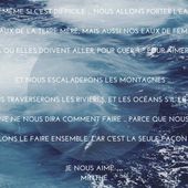 Nous allons porter l'eau
