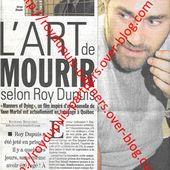 2003/09 - L'art de mourir selon Roy Dupuis - ROY DUPUIS EUROPE