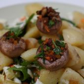 Repas d'un soir #8: Salade "les champignons prennent leur pied!" - LacLac, la cuisine sans lactose
