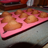 Madeleines au chocolat.