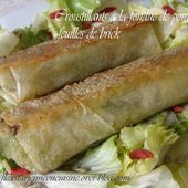 Croustillants à la fondue de poireaux, feuilles de brick