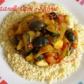 Ratatouille façon Jaclyne (Légumes, olives noires, gingembre confit, raisins secs) Cuisson au cookéo