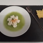 Coulis de tomates vertes et sa chantilly camembert - Les recettes de sandrine au companion ou pas