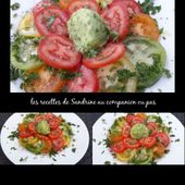 Sorbet concombre et sa salade de tomates colorées au companion - Les recettes de sandrine au companion ou pas