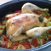 Poulet rôti et ses pommes de terre fondantes - la table de clara
