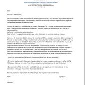 Lettre au Président - Reconnaissance État de Palestine + TNP