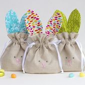 Petit sac lapin pour Pâques - Laine-et-Chiffons