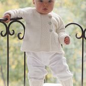 Gilet bébé Miss Mossy - Laine-et-Chiffons