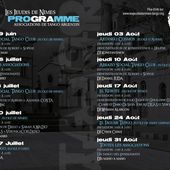 Programme des Jeudis de Nimes 2017