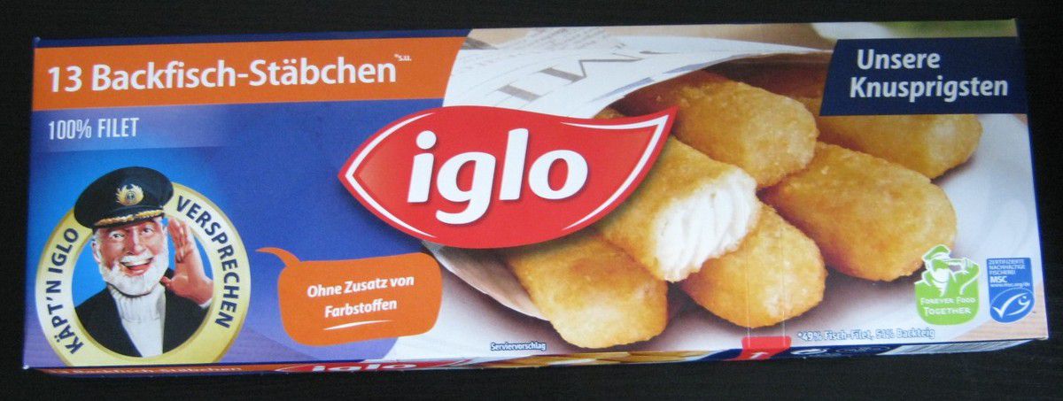 iglo 13 Backfisch-Stäbchen (Unsere Knusprigsten) - BlogTestesser