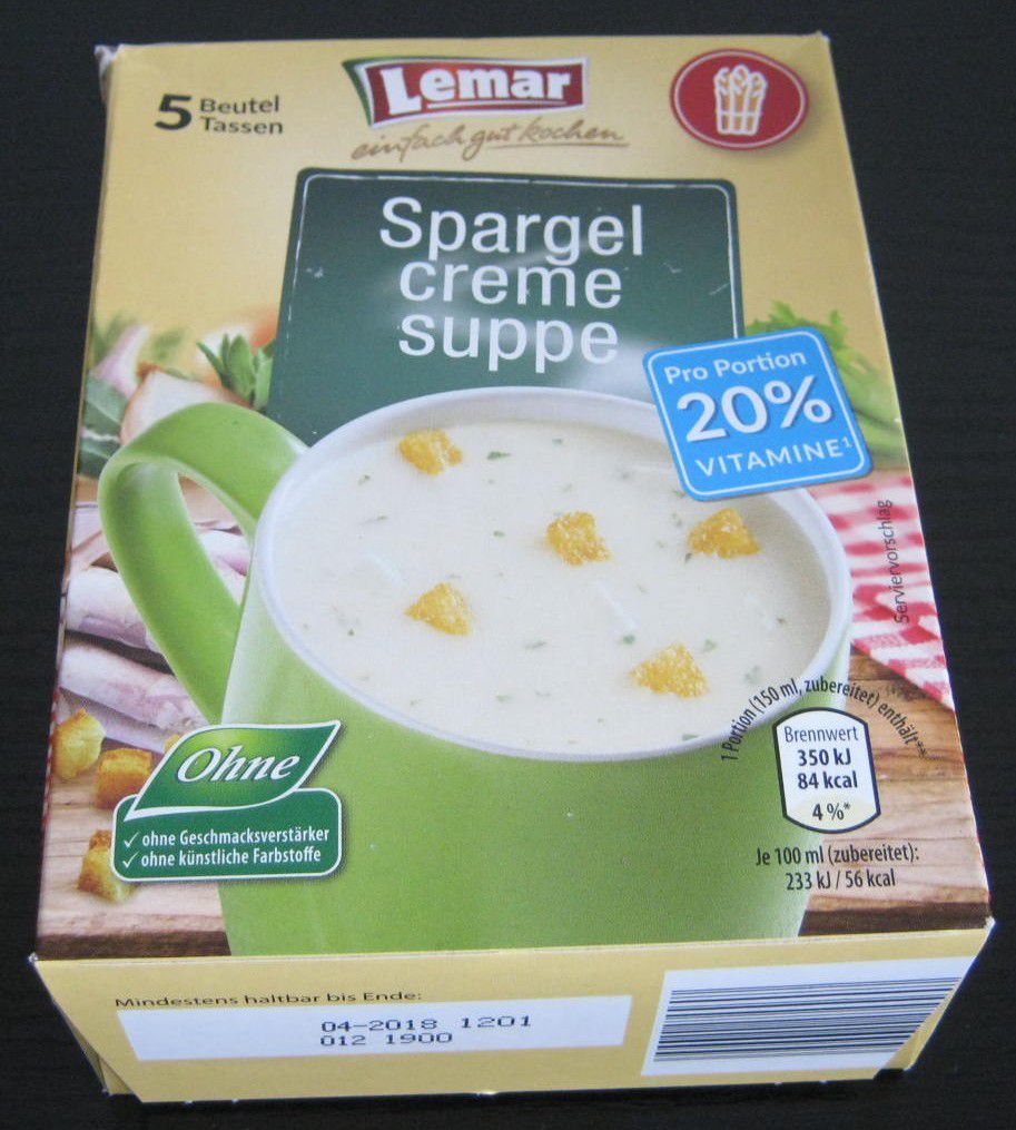 Aldi Nord] Lemar Spargelcremesuppe (pro Portion 20% Vitamine*) -  BlogTestesser