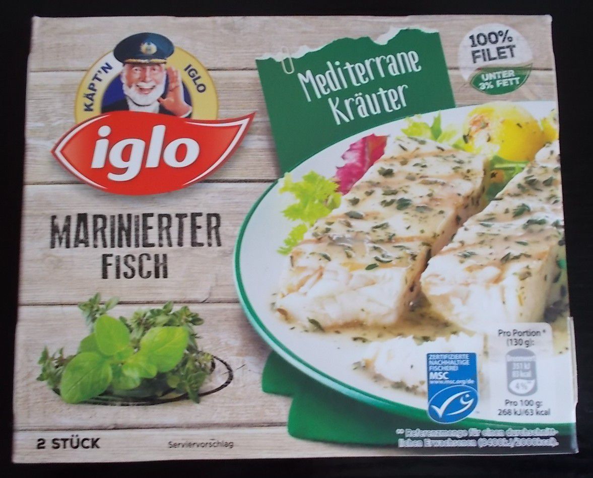 iglo Marinierter Fisch Mediterrane Kräuter (100% Filet - unter 3% Fett) -  BlogTestesser