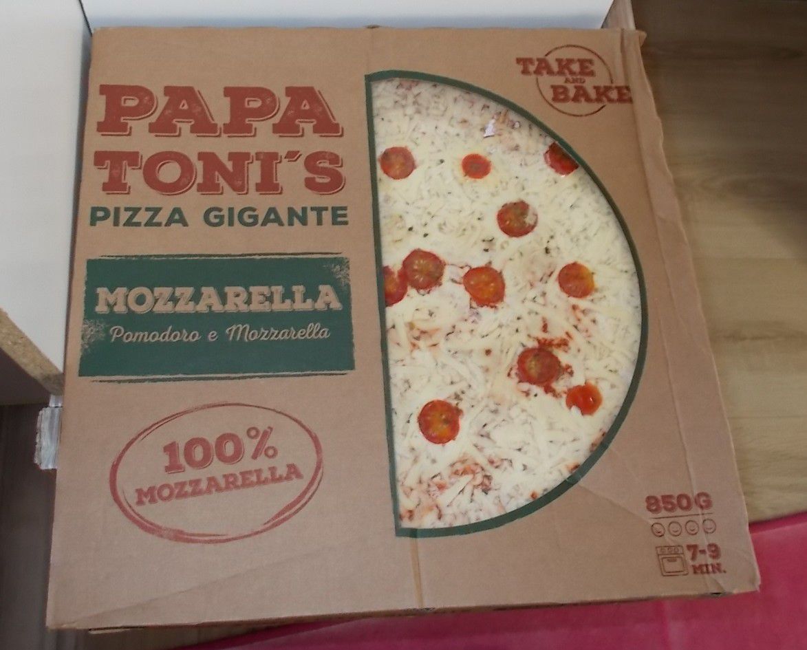 Pizza Giganten Caprese - Pomodoro e Mozzarella - Papa Toni's - 800 g