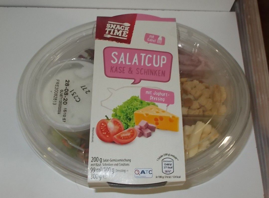 Aldi] Snack Time Salatcup Käse & Schinken - BlogTestesser