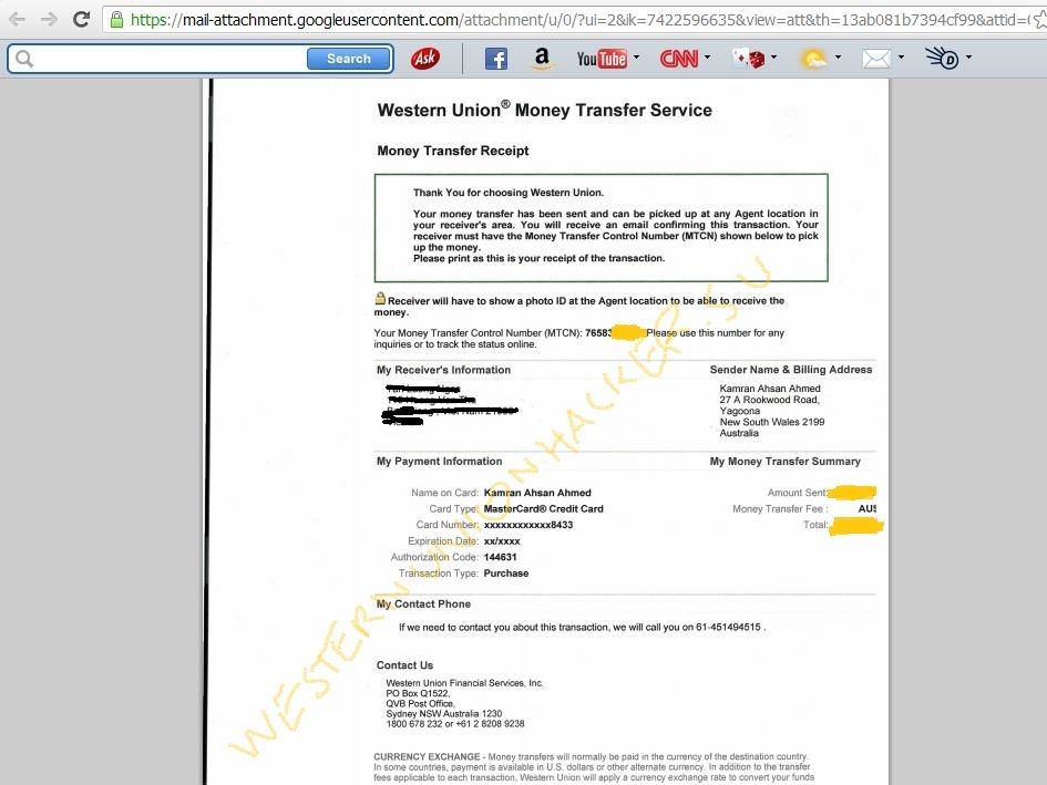 Westernunion Hackers Western Union And Bank Transfers For Real Here Are Some Screenshots Of Western Union Hack And Completed Transfer
