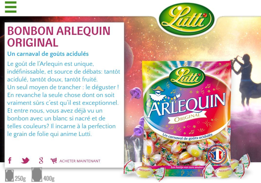 Lutti Bonbons Arlequin 250g