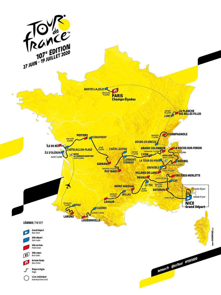 Route Tour De France 2020 Route Tour De France 2020