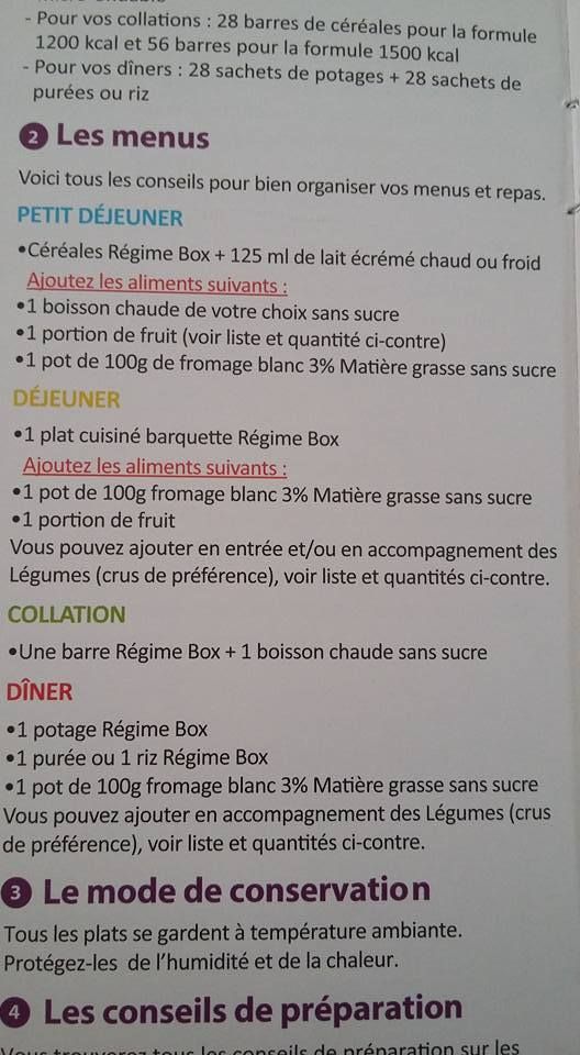 (suivi) Test produit Régime box Comme j
