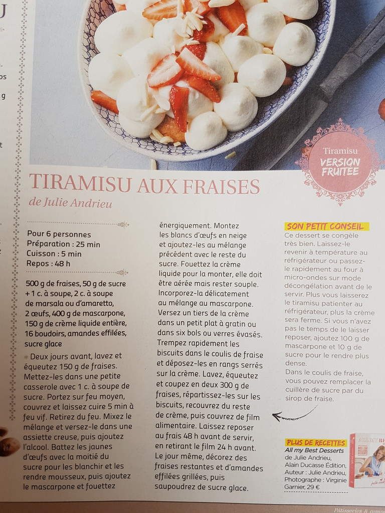 recette tiramisu julie
