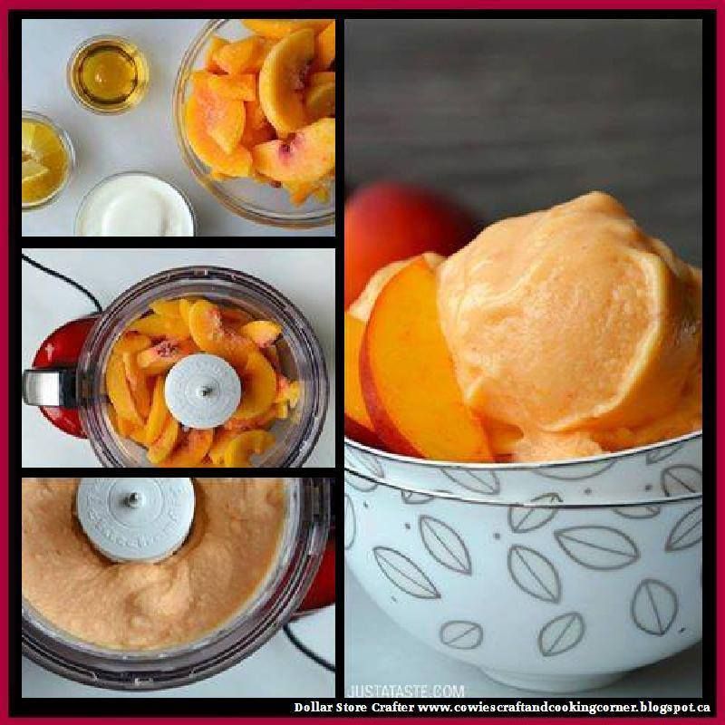5-Minute Healthy Peach Frozen Yogurt