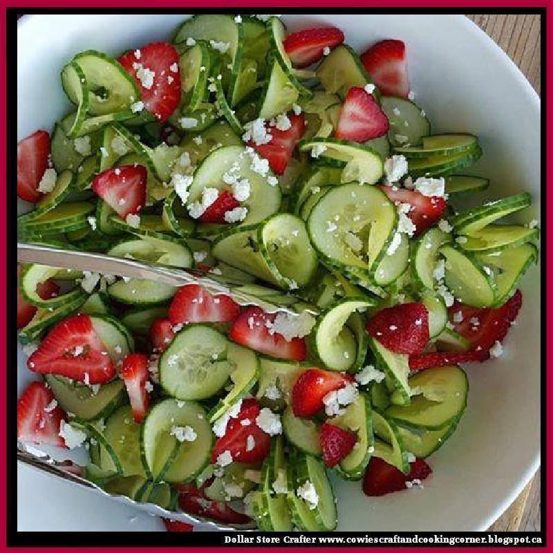 Cucumber & Strawberry Salad With Homemade Poppy-seed Dressing
