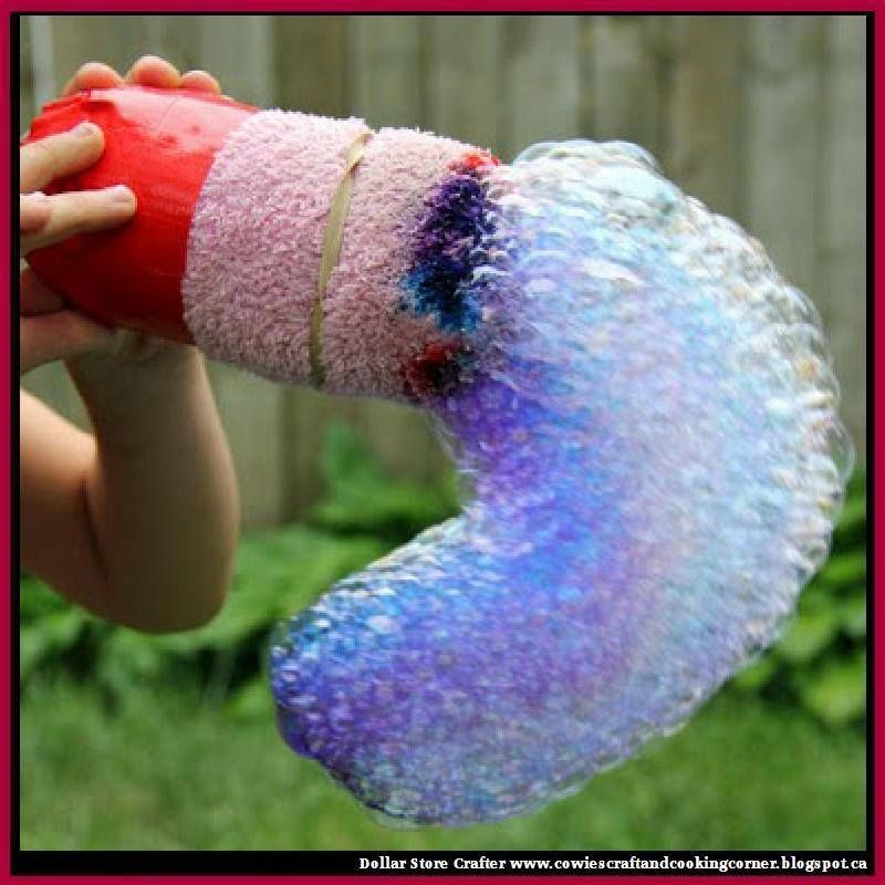 Turn Empty Water Bottles Into Rainbow Bubble Snakes