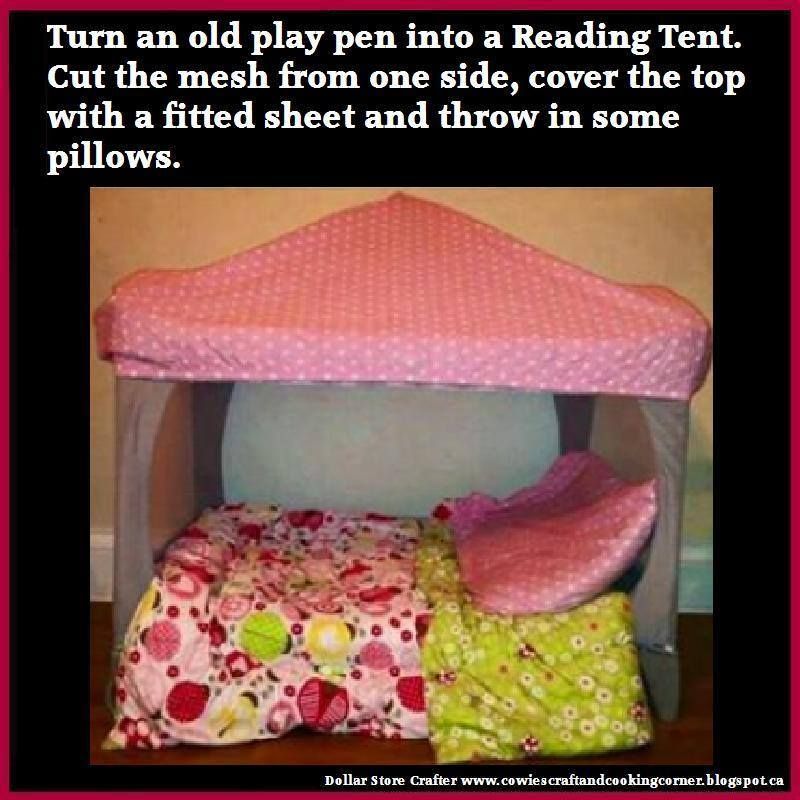 Turn An Old Play Pen Into A Reading Nook Tent
