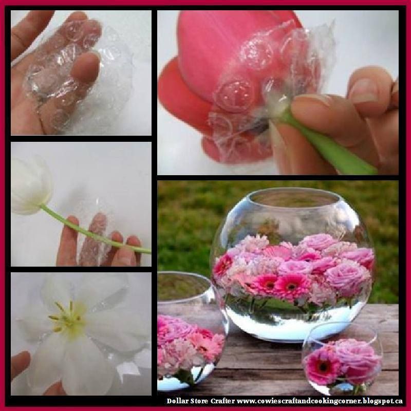 Turn Bubble Wrap Into Flower Floats