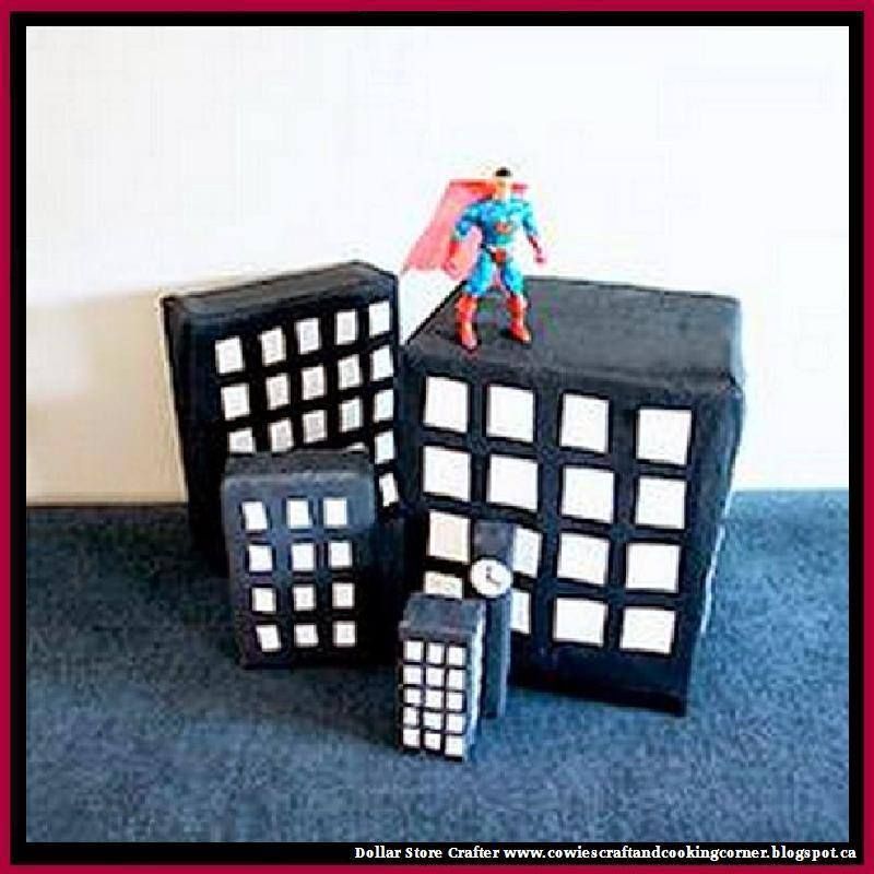 Make This 3D City For A Superman Themed Birthday Party