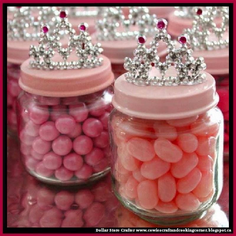 Turn Empty Baby Food Jars Into Princess Crown Party Favors