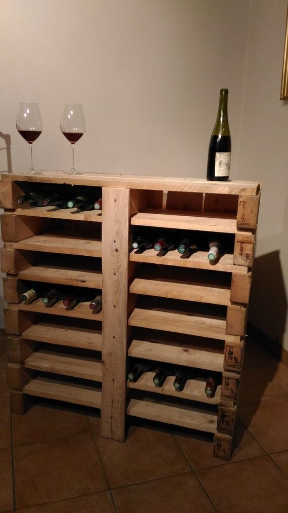 Bar à vin en bois de palette recyclé - Créations en bois