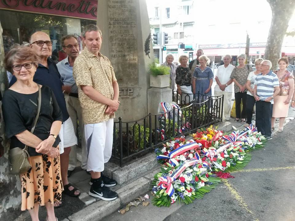 72ème anniversaire de la Libération de Nice : Allocution de Philippe PELLEGRINI pour le PCF