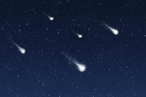 great image of shooting stars in the night sky