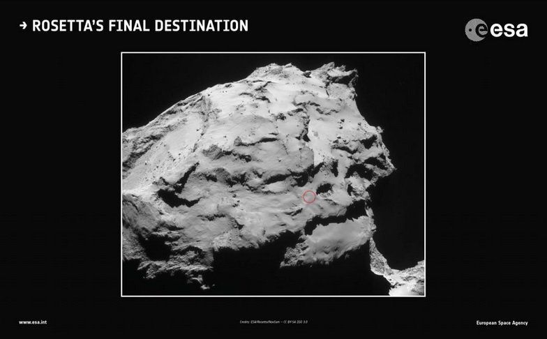 la comète Churyumov-Gerasimenko.