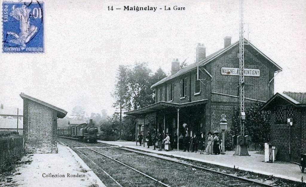 CP gare de Maignelay-Montigny (60) - Le p'tit train de Jicé