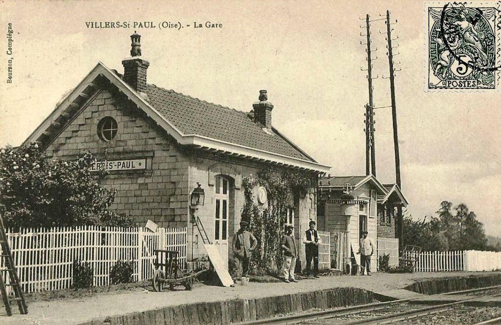 CP gare de Villers Saint Paul (Oise) - Le p'tit train de Jicé
