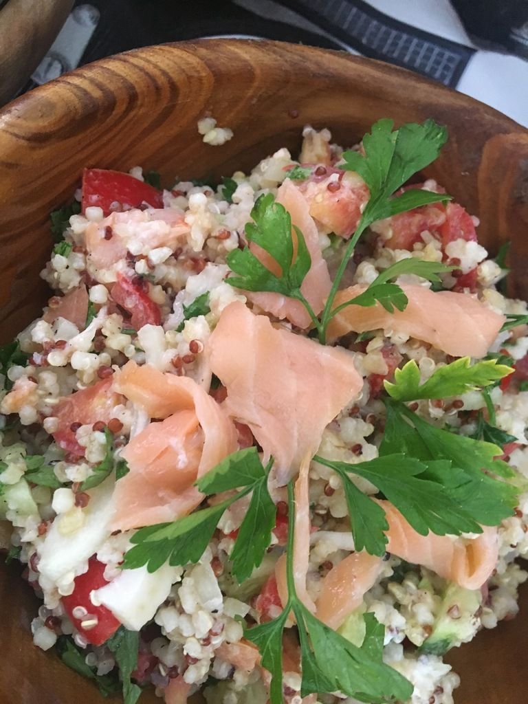 Salade de quinoa au saumon