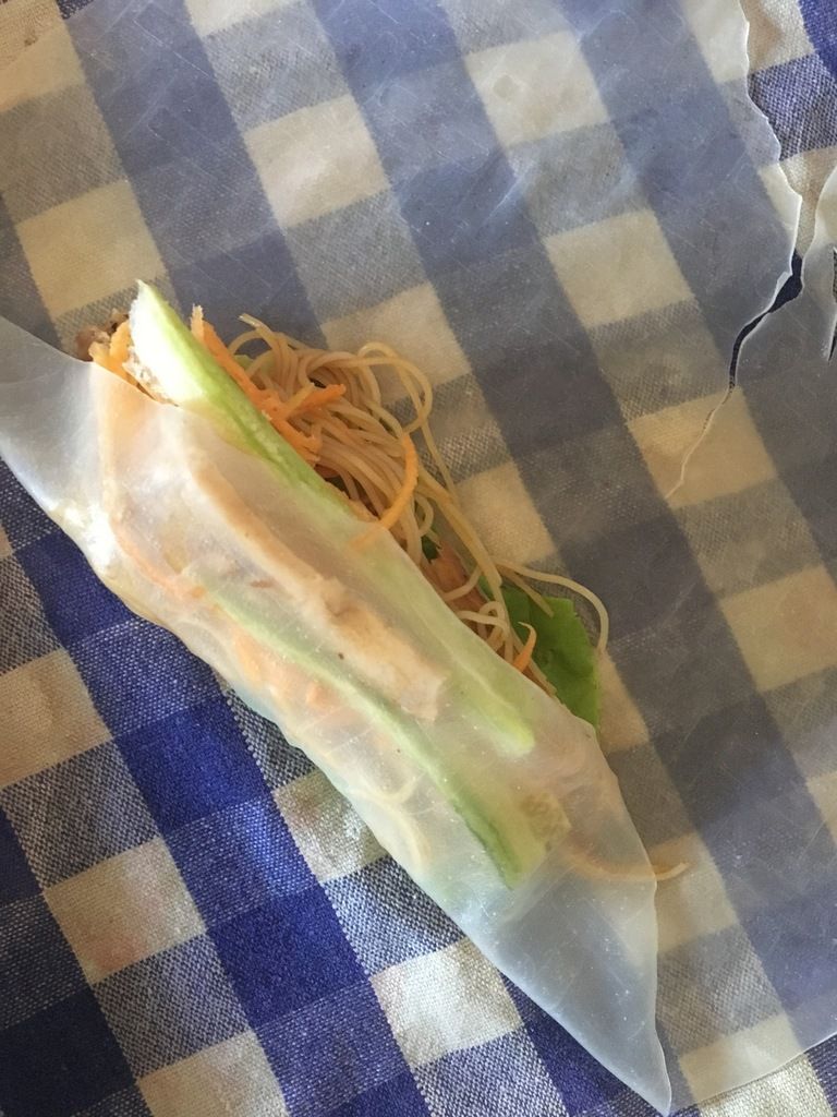 Des rouleaux de printemps au poulet 