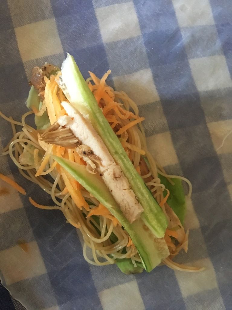Des rouleaux de printemps au poulet 