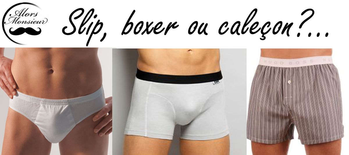 Slip, boxer ou caleçon? Que choisir? J'ai "mis le paquet" pour essayer de  vous éclairer! - Alors Monsieur !