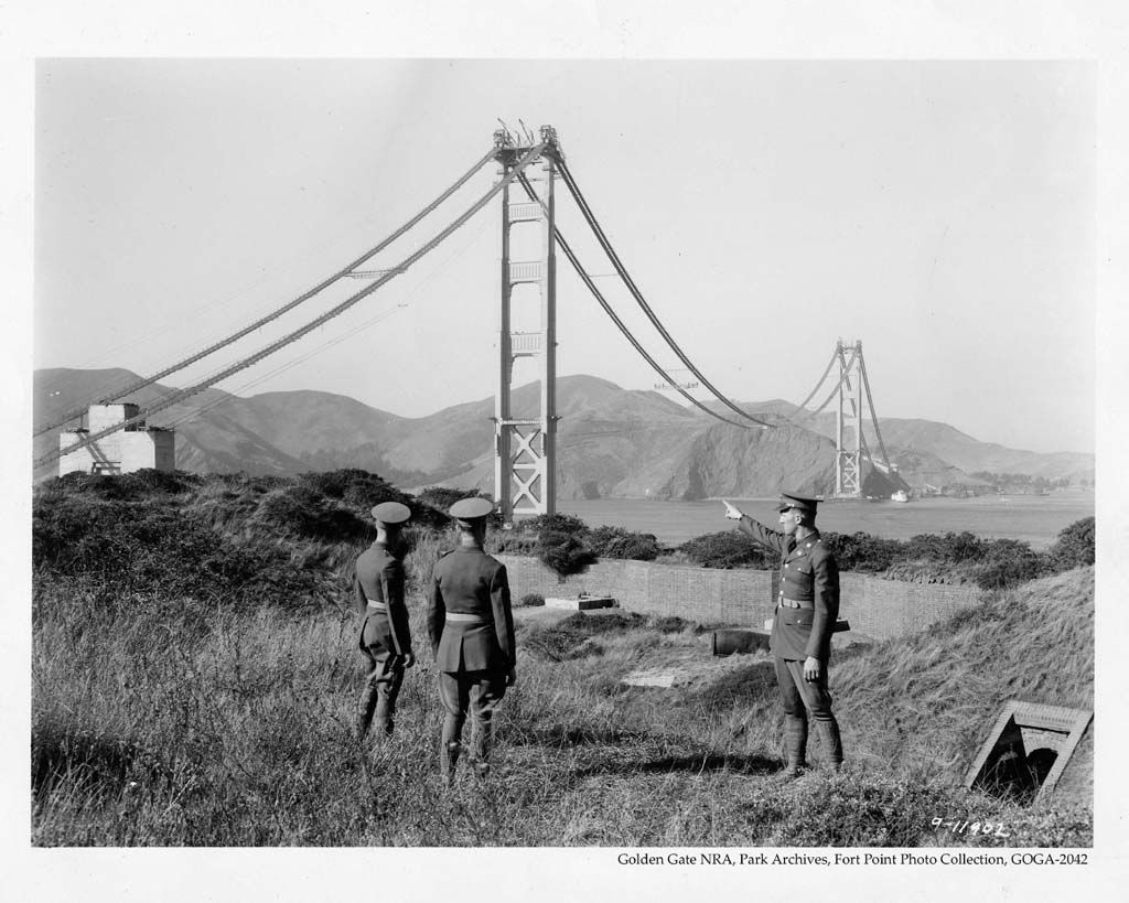 état Californie Les états Unis d Amérique Construction du pont du Golden Gate vue depuis Fort Scott