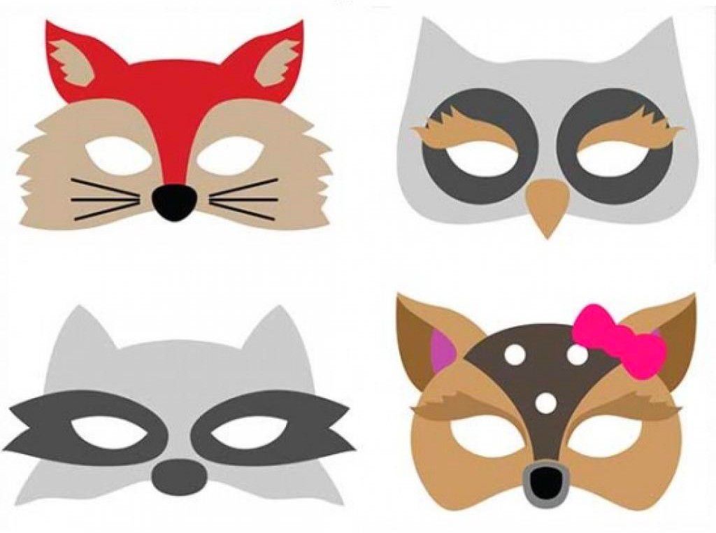 A imprimer gratuitement : 4 masques d' animaux pour les enfants ! - 1000  idées à faire chez soi