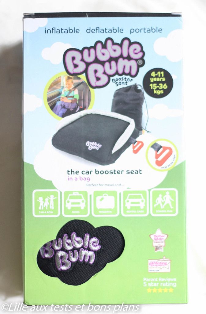 Rehausseur compact gonflable BubbleBum noir