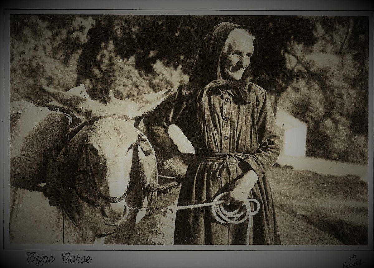 Femme Corse avec sa Mule lacorsedantan.com.jpg