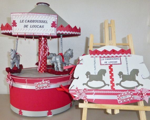 thème de la fête Le grand manège carrousel pour un baptême ou