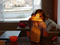 Karla und die Cheerios: Das Äffchen-Experiment am Menschen wiederholt.
