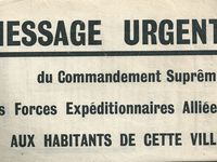 Tracs lancés par l'aviation alliée pour avertir la population d'un bombardement imminent. Cliquer sur les vignettes pour lire les tracts en entier.