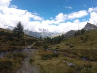 la montée au col Tourmalin depuis St Jacques