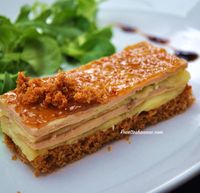 Mille-feuilles de foie gras aux pommes