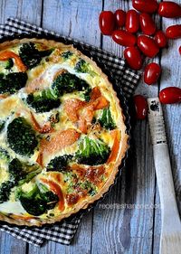 Tarte salée aux brocolis & saumon fumé